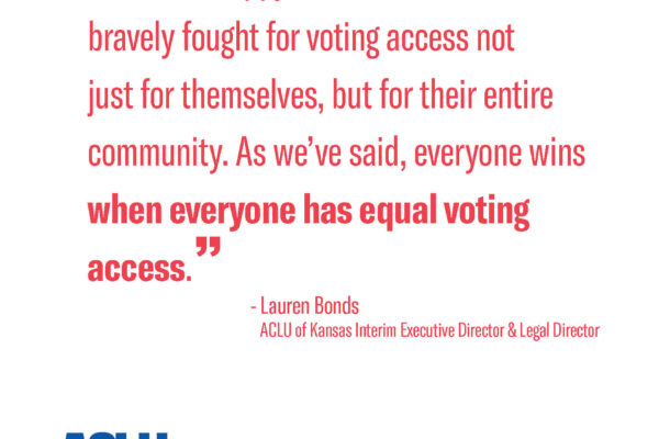 Everyone wins when everyone has equal voting access.