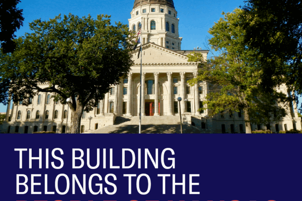 The Kansas state capitol building belongs to the people.