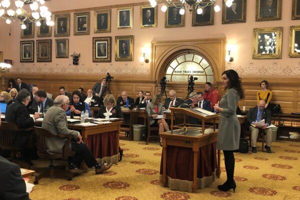 Nadine Johnson, Executive Director of ACLU of Kansas, testifying January 21, 2020