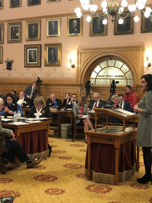 Nadine Johnson, Executive Director of ACLU of Kansas, testifying January 21, 2020