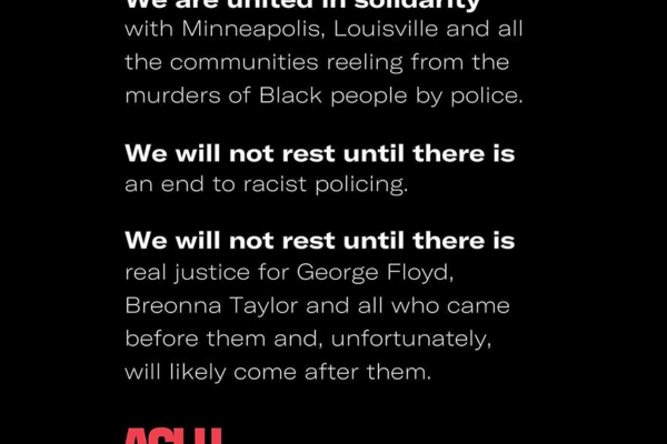 We will not rest until there is an end to racist policing.