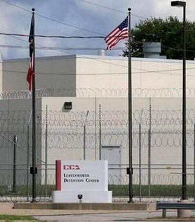 Core Civic Leavenworth prison from outside