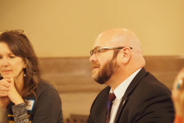 A bill in the House Corrections and Juvenile Justice Committee, chaired by Rep. Stephen Owens, would ban the use of restraints for juvenile offenders in the court room. Supporters say the practice is unnecessary and humiliating in most cases. (Noah Tabrod