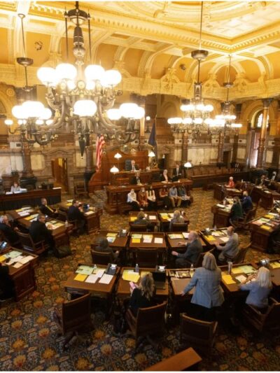 The Kansas Senate preparing to vote on the gerrymandered Ad Astra map
