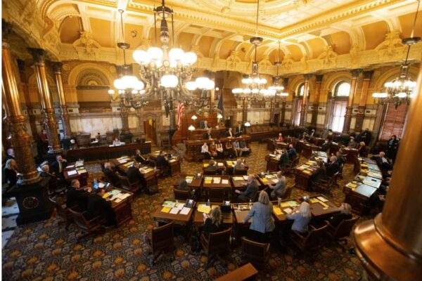 The Kansas Senate preparing to vote on the gerrymandered Ad Astra map