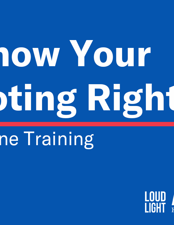Know Your Voting Rights Online Training