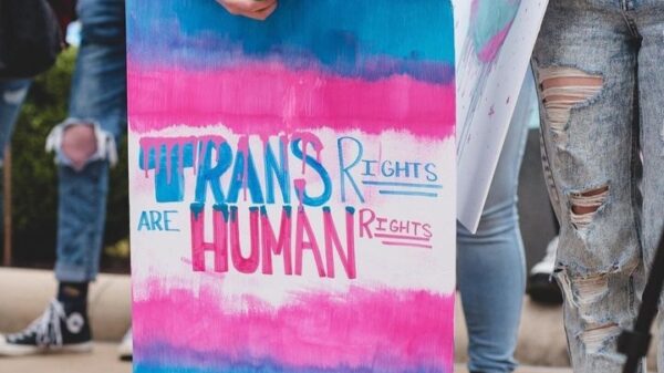trans rights are human rights sign