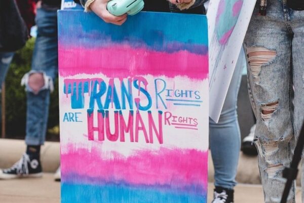 trans rights are human rights sign