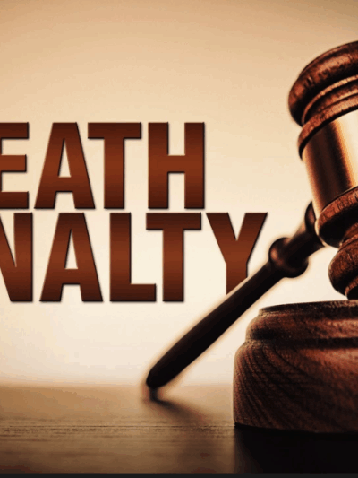 Gavel, image reads "Death Penalty"