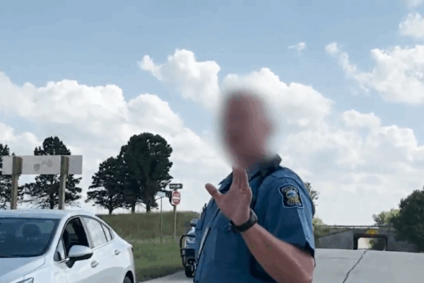 Screengrab from video for article: Kansas Highway Patrol detained drivers illegally, ACLU lawsuit alleges