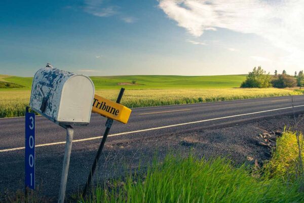 Mailboxes along a rural road