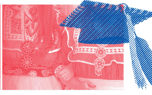 Tribal regalia and a graduation cap