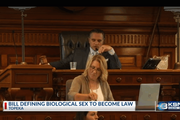 Ty Masterson during the veto override session for SB 180, banning transgender people from public spaces