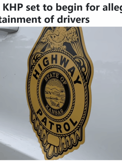 kansas highway patrol emblem on car door