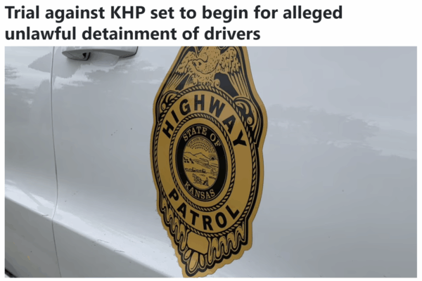 kansas highway patrol emblem on car door