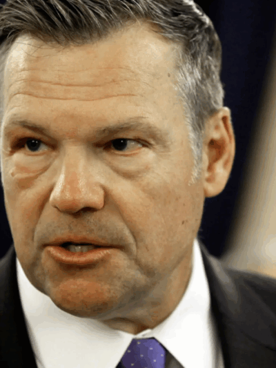 Kansas Attorney General Kris Kobach answers questions during a news conference about a new state law that defines male and female in state law so that transgender people can't change their driver's licenses and birth certificates to reflect their gender i