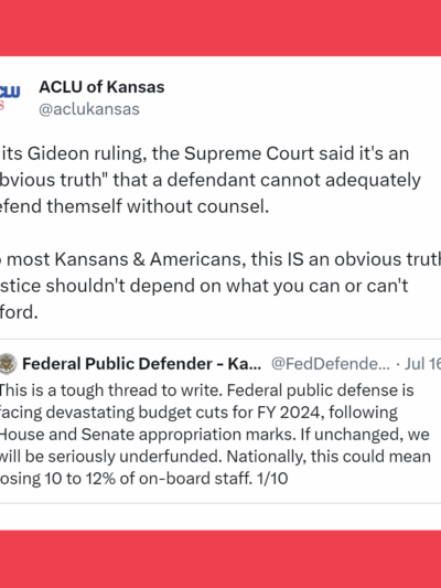 Federal public defense is facing devastating budget cuts for FY 2024, following House and Senate appropriation marks. If unchanged, we will be seriously underfunded.