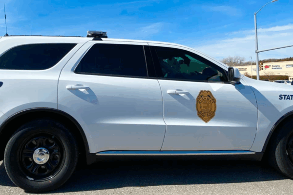 Kansas Highway Patrol vehicle in Manhattan, KS (Feb. 25, 2023) The Wichita Eagle.
