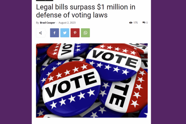 sunflower state journal: legal bills surpass $1 million in defense of voting laws