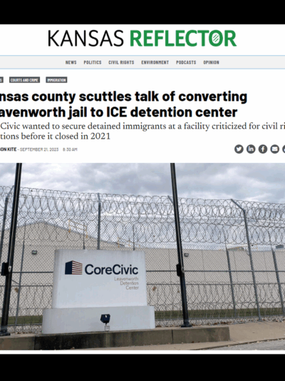corecivic leavenworth detention center human rights violations