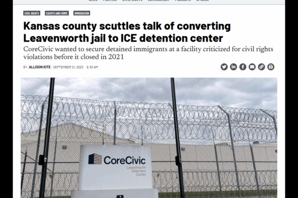 corecivic leavenworth detention center human rights violations