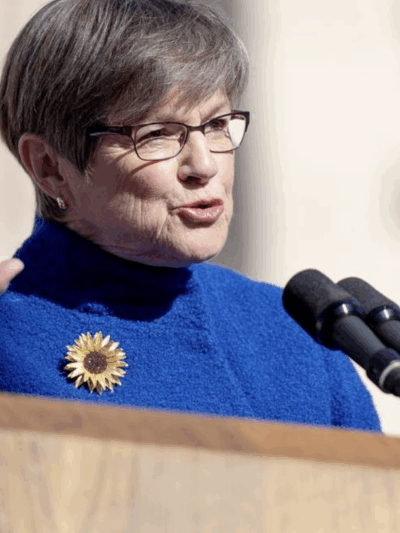 Kansas Gov. Laura Kelly speaks during an inauguration ceremony on the south steps of the Kansas Capitol building on Monday, Jan. 9, 2023, in Topeka. NICK WAGNER nwagner@kcstar.com  Read more at: https://www.kansascity.com/news/politics-government/article2