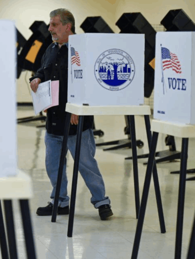 Robert Billaci of Kansas City, Kansas, voted in the general election on Tuesday, Nov. 7, 2023, at the Bethany Community Center in Kansas City, Kansas. TAMMY LJUNGBLAD tljungblad@kcstar.com  Read more at: https://www.kansascity.com/news/politics-government