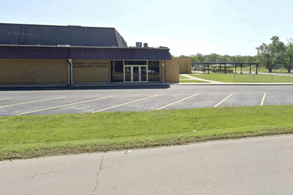 R.V. Haderlein Elementary School in Girard, Kan., where a Native American student was threatened with suspension for keeping his hair long.Credit...Google Maps