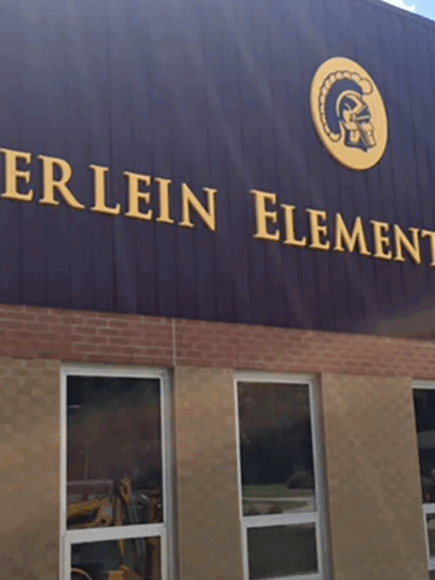 A photo of the R.V. Haderlein Elementary School taken from the school's web site. From Girard Unified School District 248