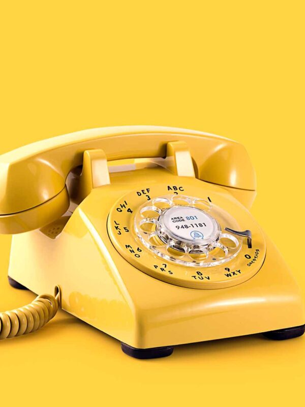 Yellow rotary phone