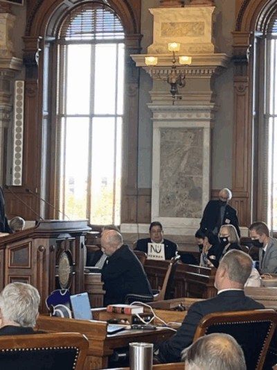 Kansas Rep. Stephen Owens, a Hesston Republican, speaking on the House floor. KATIE BERNARD The Kansas City Star