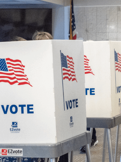 Kansas voters cast their early ballots Oct. 25, 2022, at the Shawnee County Election Office in Topeka. (Sherman Smith/Kansas Reflector)