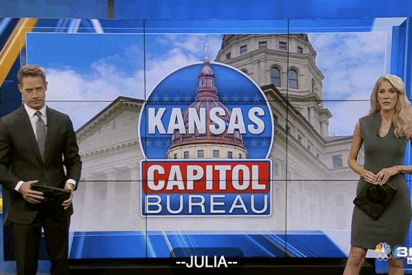 Thumbnail of Newscast, graphic reads, "Kansas Capitol Bureau"