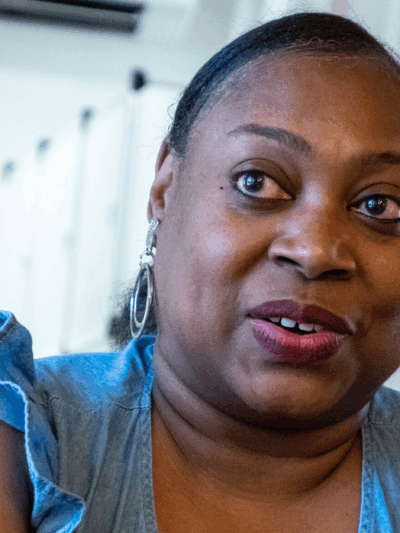 Progeny executive director Marquetta Atkins said the Wichita gang list lawsuit settlement was one step forward, following a Tuesday announcement of the city's vote to end the lawsuit. She is seen here during during an April 17, 2023, interview at the Prog