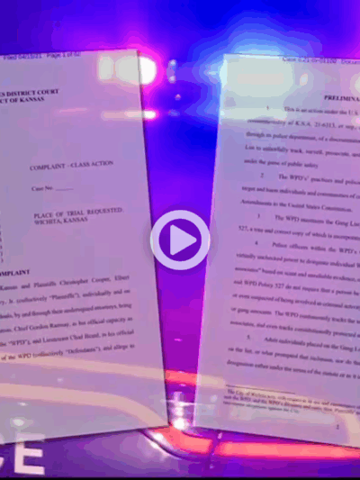 Thumbnail of news video showing papers of settlement