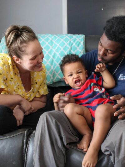 family with baby Chelsea and JaMikell Burns