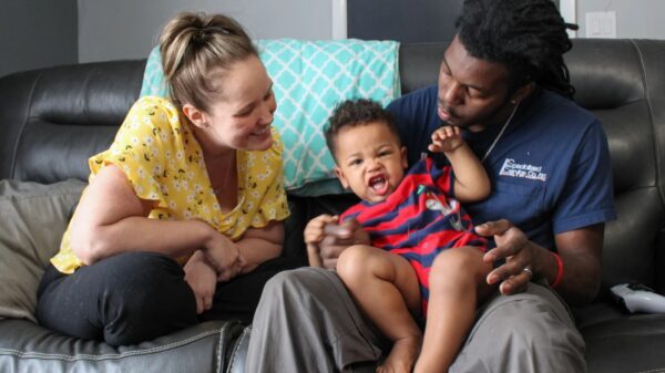 family with baby Chelsea and JaMikell Burns