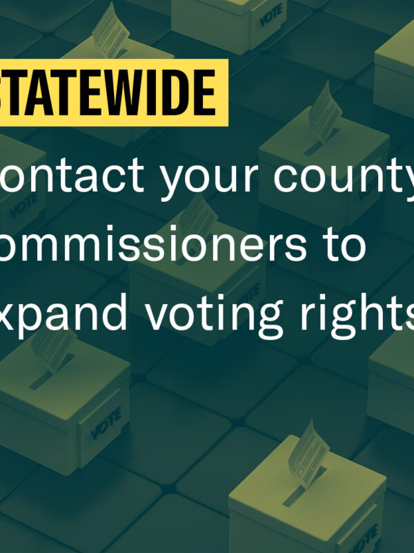 Statewide: Contact your county commissioners to expand voting rights!