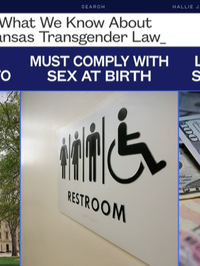 Screenshot of news broadcast