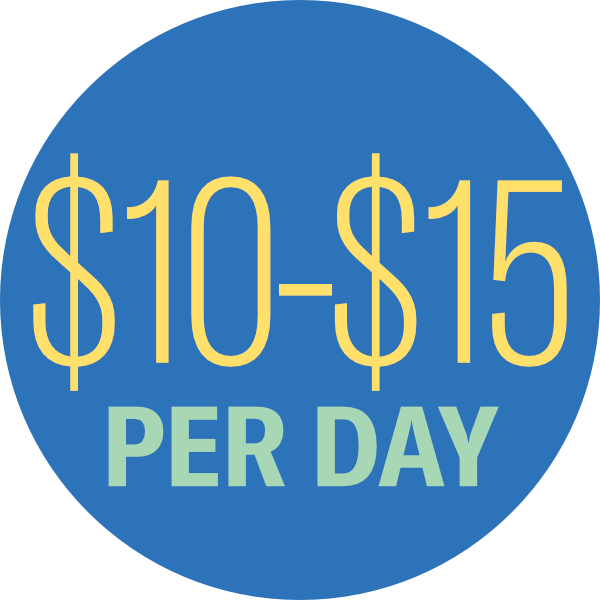 $10-$15 per Day