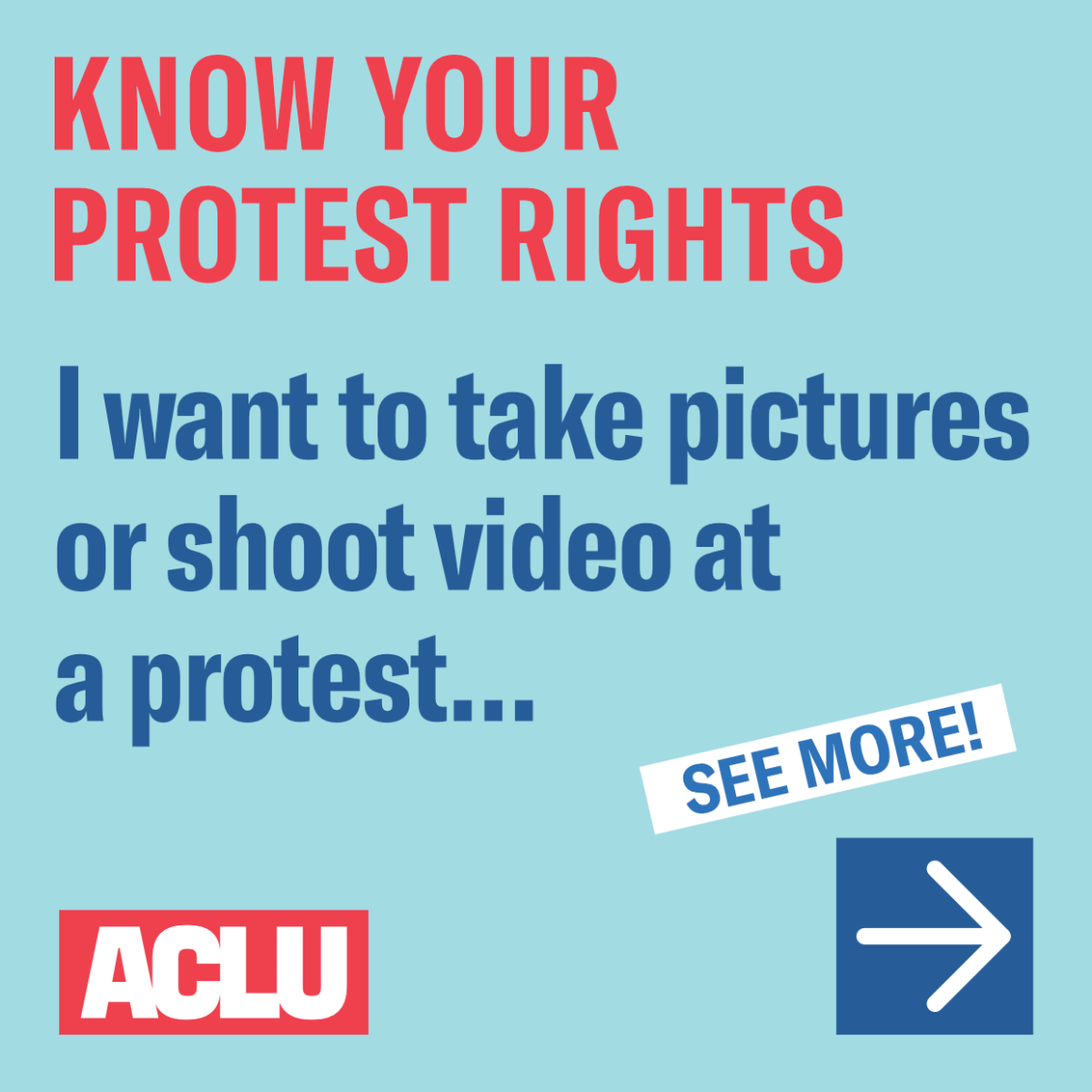 I want to take pictures or shoot video at a protest