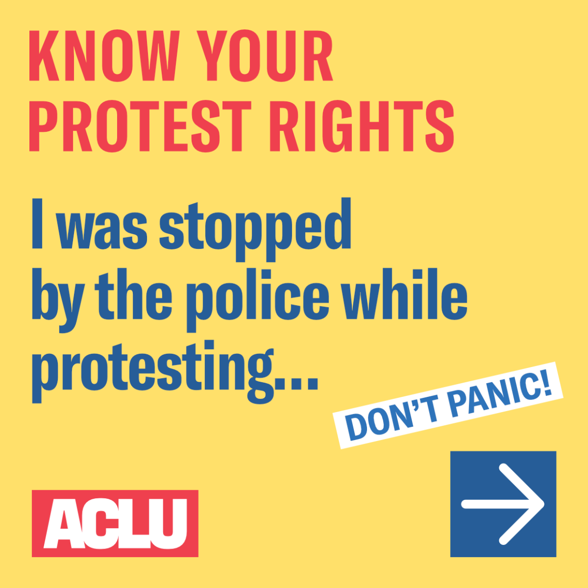 I was stopped by the police while protesting