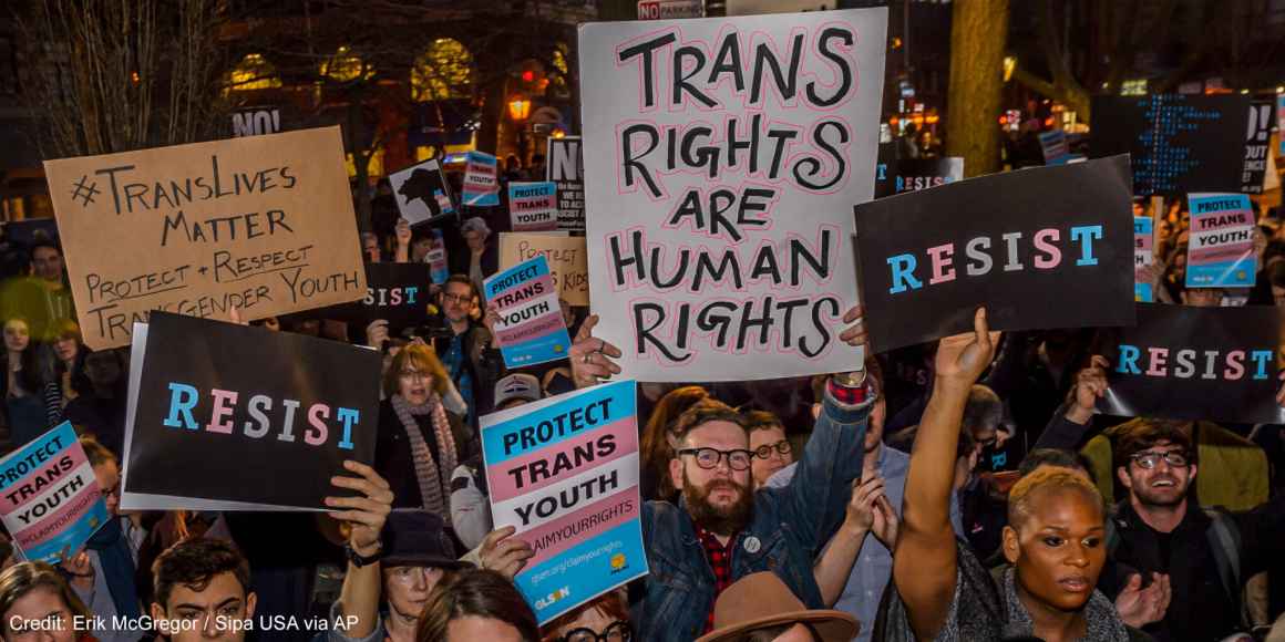 trans rights are human rights protest