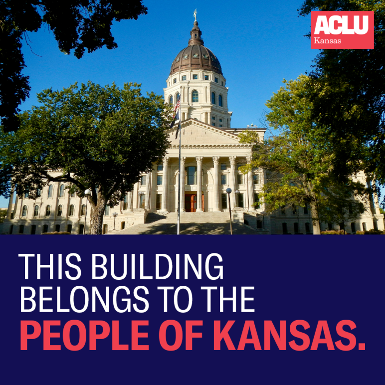 The Kansas state capitol building belongs to the people. 