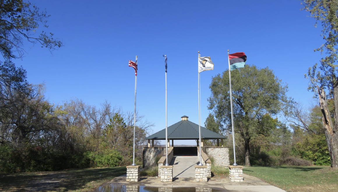 The Quindaro Ruins Overlook in Kansas City, Kansas, was dedicated on Juneteenth in 2008. A plaque reads: “Quindaro must live on in our hearts forever. The area, once mighty, also serves as a reminder of man’s mortality and of our quest for freedom, dignit