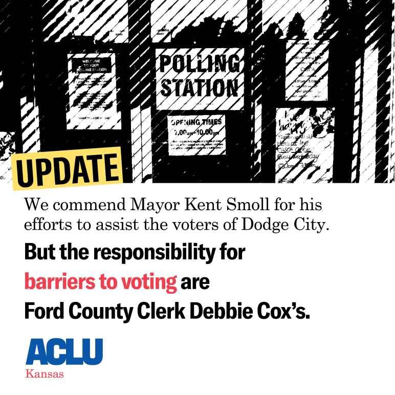 We commend Mayor Smoll- but the responsibility is Ford County Clerk Debbie Cox's.