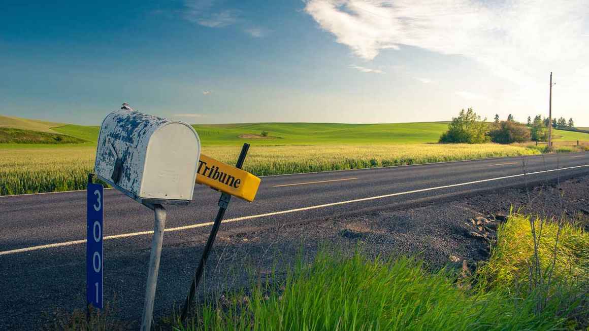 Mailboxes along a rural road