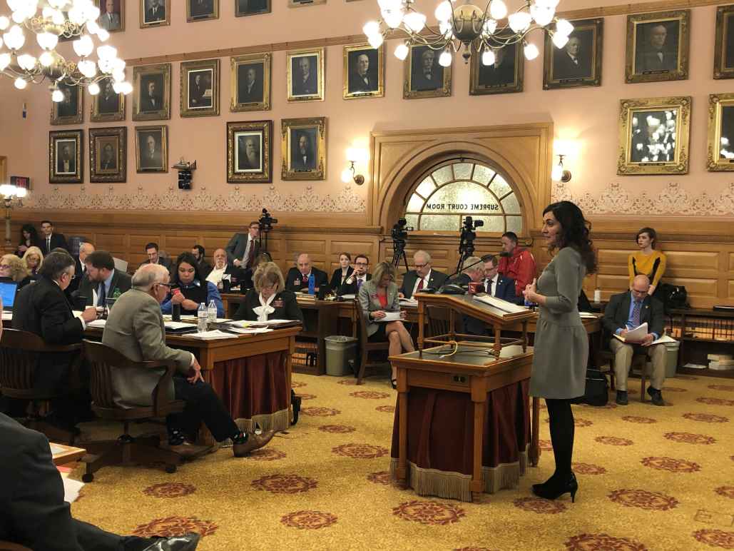 Nadine Johnson, Executive Director of ACLU of Kansas, testifying January 21, 2020