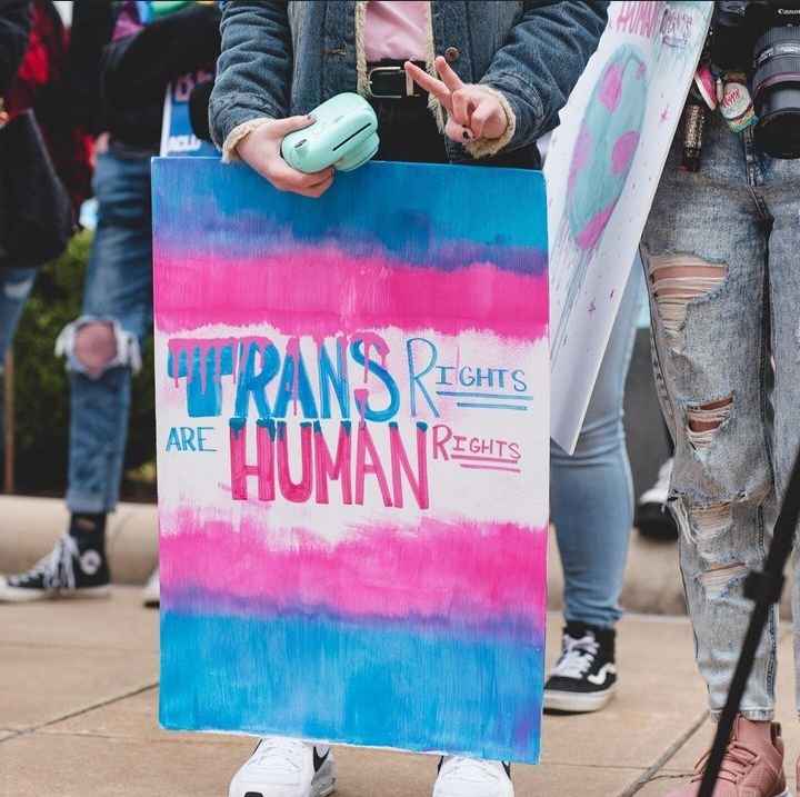 trans rights are human rights sign