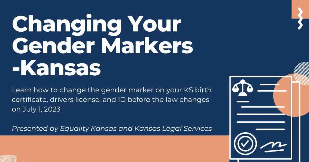 Gender Marker & Name Change Clinic ACLU of Kansas